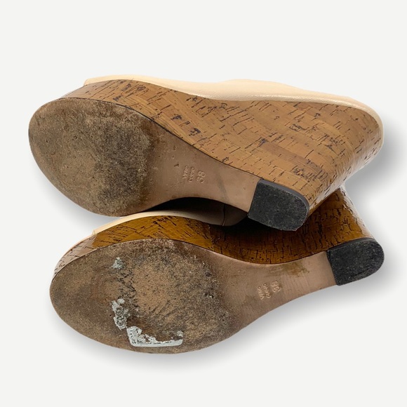 Jean-Michel Cazabat Waverly Leather Peep Toe Wedge - Picture 5 of 8